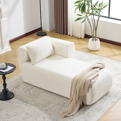 Bezseller Modern Chaise Lounge - Upholstered Sofa with Pillows for Bedroom & Living Room