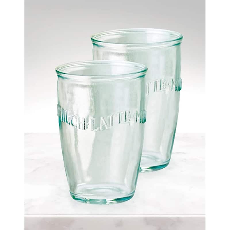 Amici Home Italian Recycled Green Euro Milk Glass - 13 Oz.