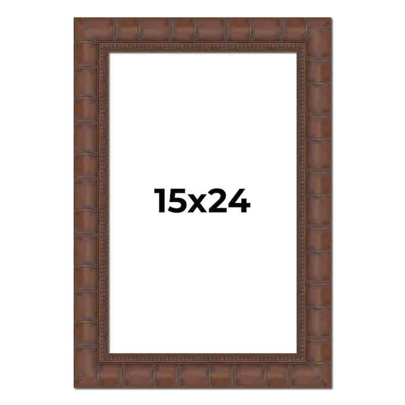 15x24 Frame Pewter Solid Wood Picture Frame Width 1.625 Inches | Interior Frame Depth 0.6875 Inches