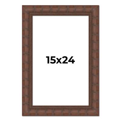 15x24 Frame Pewter Solid Wood Picture Frame Width 1.625 Inches | Interior Frame Depth 0.6875 Inches