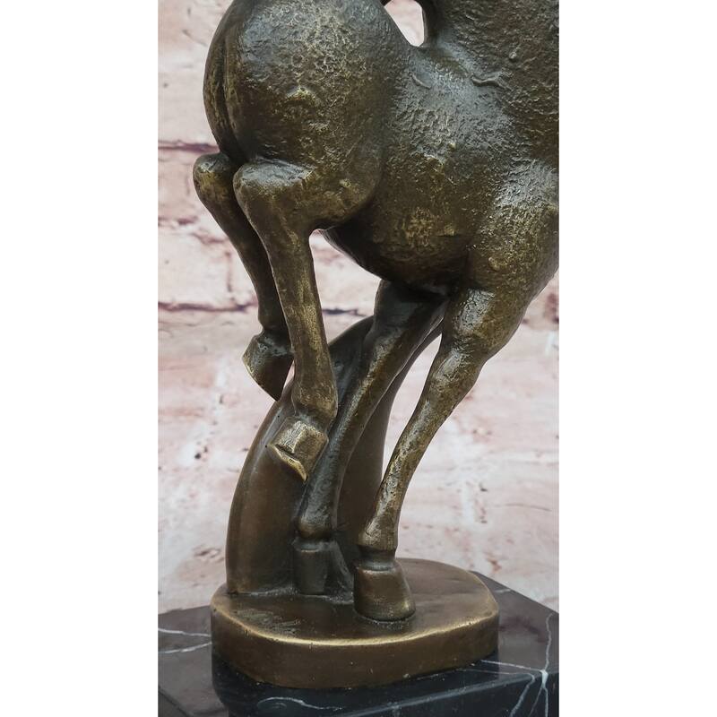 Rearing Imitative Horse Bronze Sculpture - Abstract Equestrian Wildlife Art