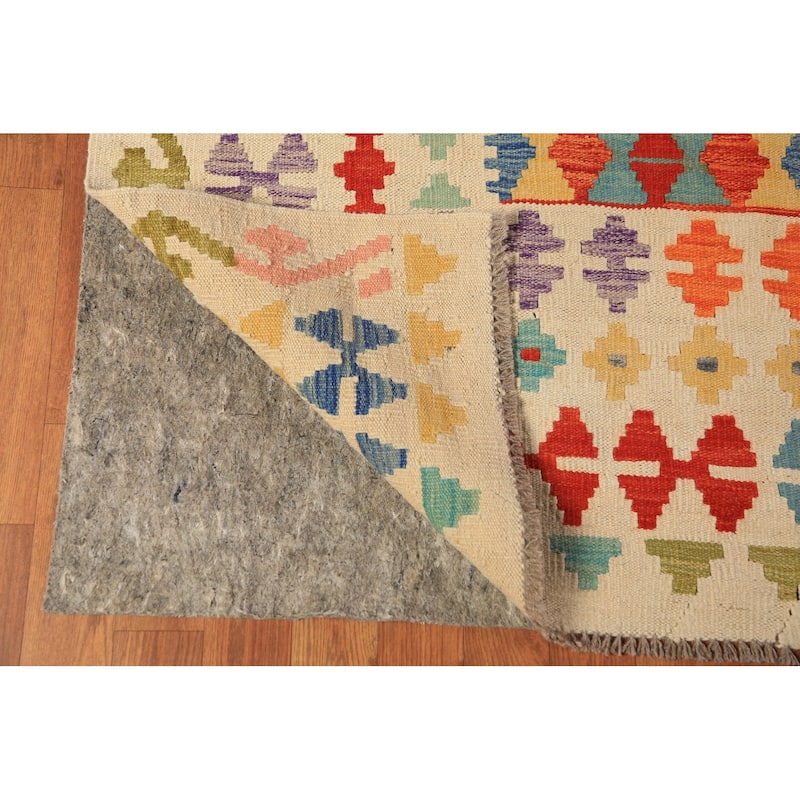 Southewestern Style Kilim Oriental Large Rug Hand-Woven Wool Carpet - 10'1"x 16'4"
