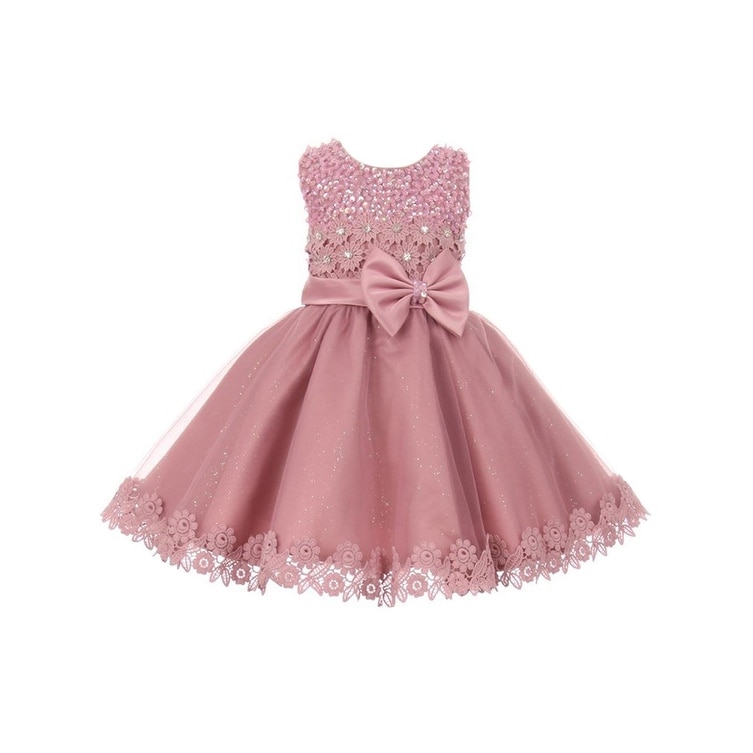 girls pink sparkly dress