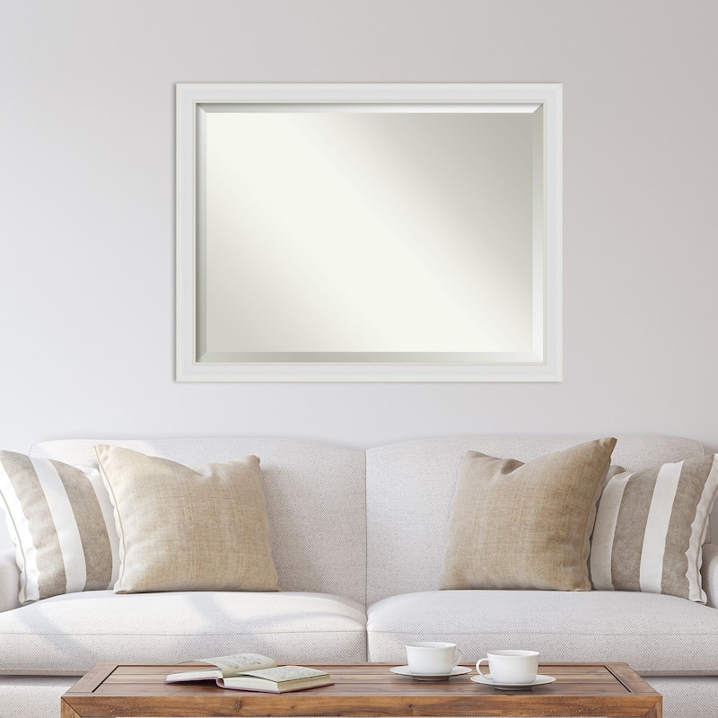 Beveled Wall Mirror - Flair Polished Nickel Frame