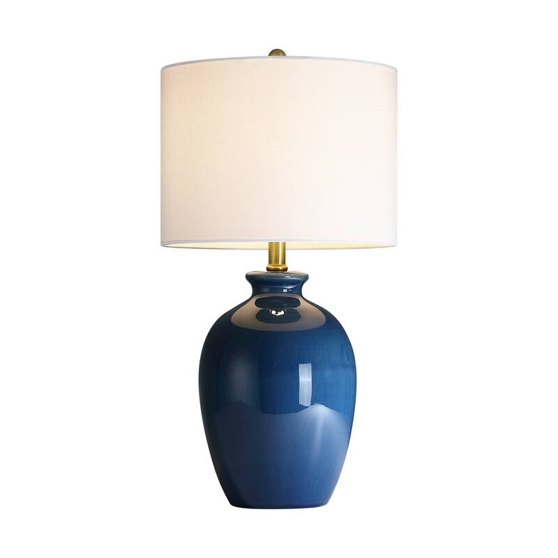 Ceramic Table Lamp with White Shade