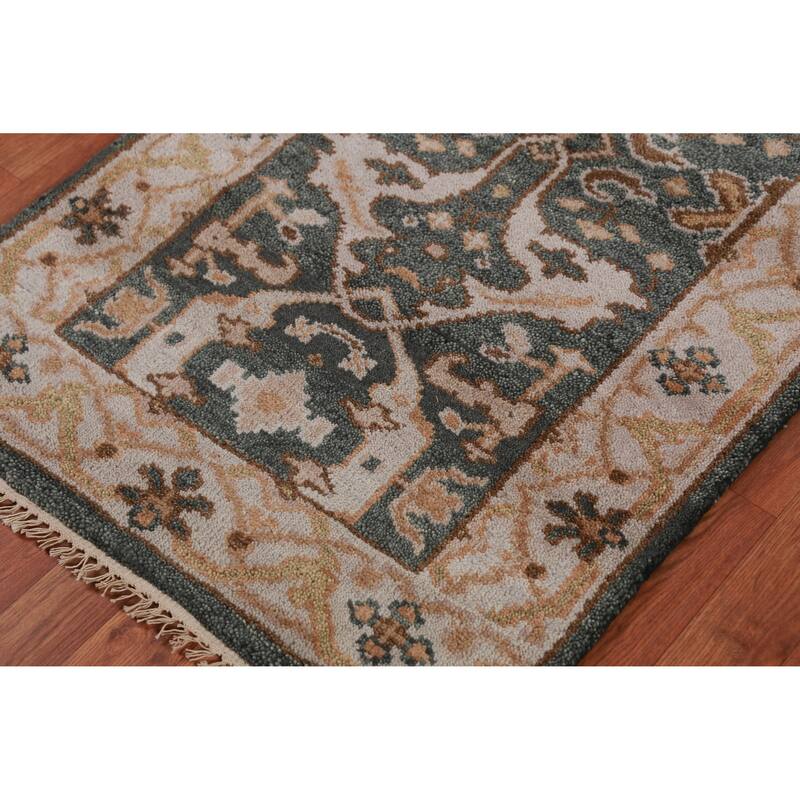All-Over Oushak Oriental Runner Rug Handmade Wool Carpet - 2'9" x 8'4"