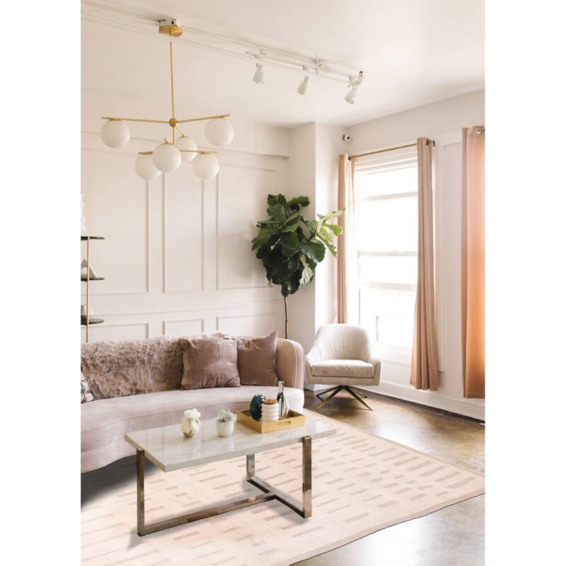 ECARPETGALLERY Hand-knotted Pak Finest Marrakesh Cream Wool Rug - 7'10 x 10'6