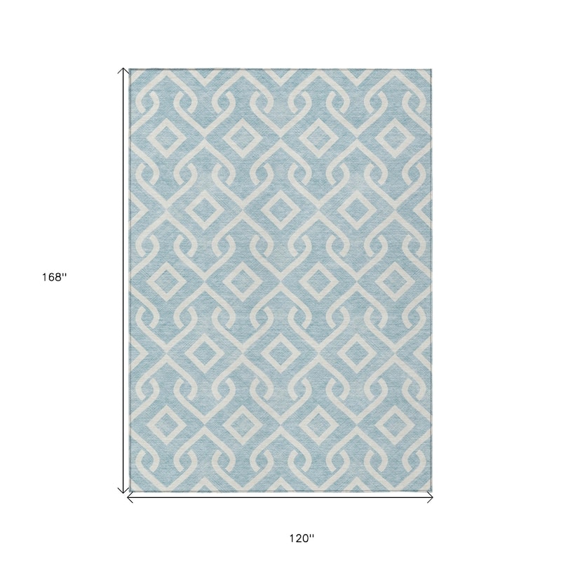 HomeRoots Geometric Transitional Rectangle Outdoor Rug