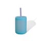 preview thumbnail 6 of 13, 5 oz Small Sippy Cup and Straw Silicone Frosted Blue