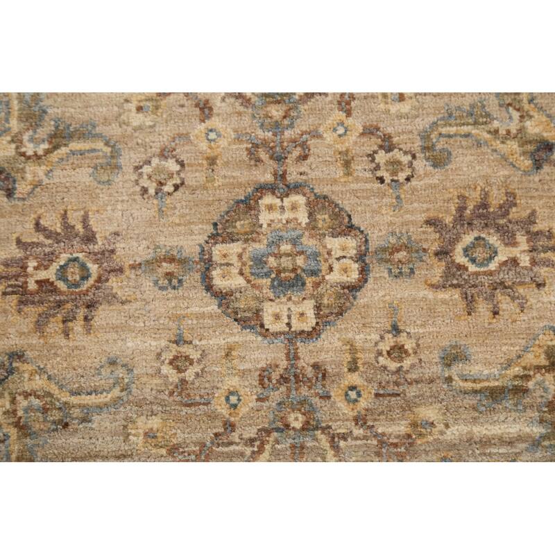 Vegetable Dye Floral Ziegler Oriental Runner Rug Hand-knotted Carpet - 2'11" x 11'4"