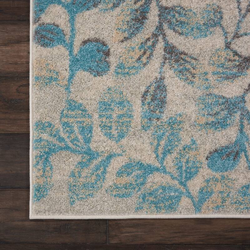 Nourison Tranquil Abstract Floral Leaves Botanical Area Rug