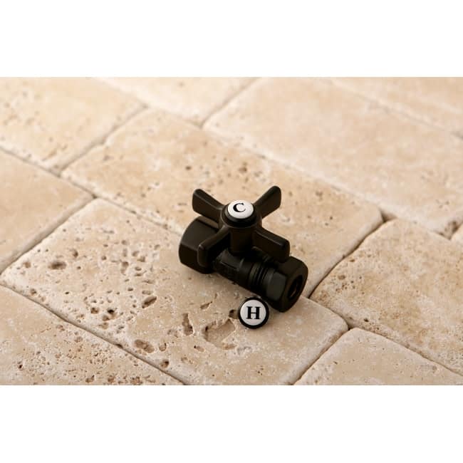 Kingston Brass Vintage Quarter Turn Valves (1/2" FIP X 1/2" and 7/16"