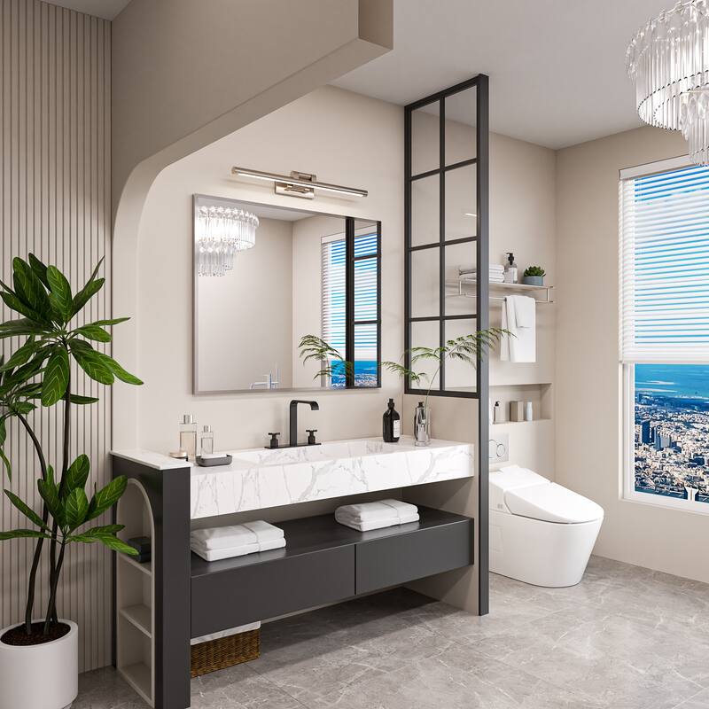 QuivaraView Wall Mounted Aluminum Frame Bathroom Vanity Mirror