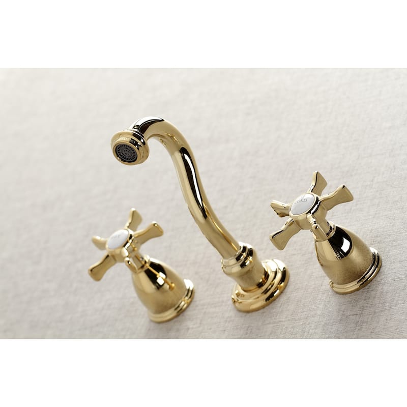 Hamilton Two-Handle 3-Hole Wall Mount Bathroom Faucet