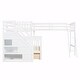 preview thumbnail 18 of 44, Twin over Full L-Shaped Bunk Bed with Ladder, Staircase, and 3 Drawers