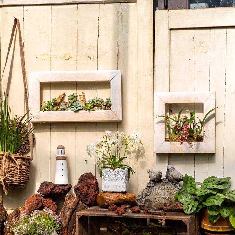 RusticReach Wood Hanging Floral Frame