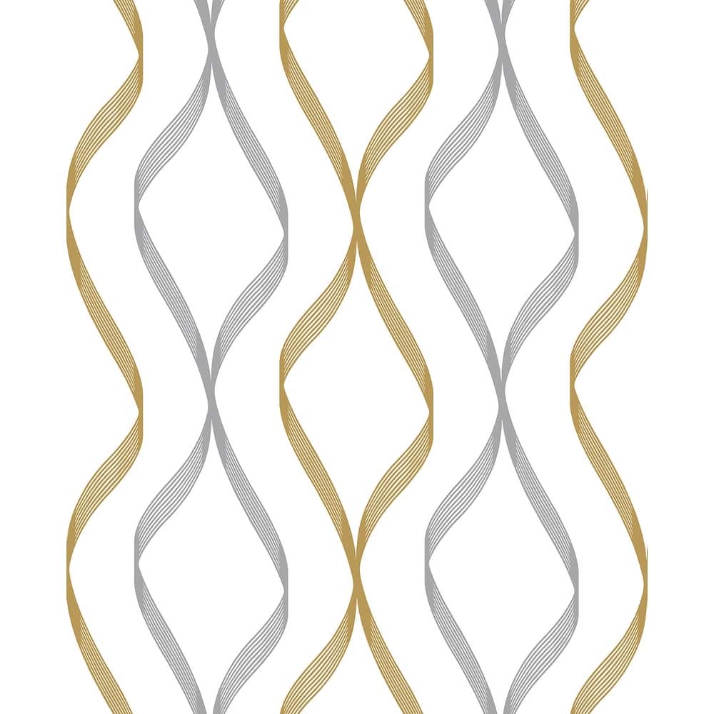 NextWall Ogee Ribbon Peel and Stick Wallpaper