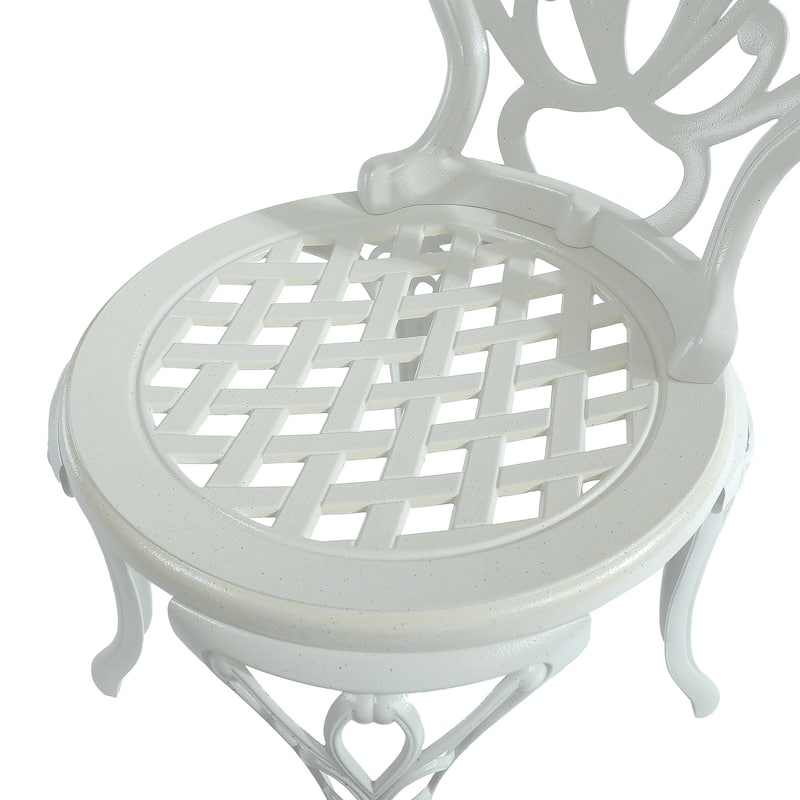 Set of 2 Cast Aluminum Bistro Chairs