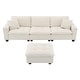 preview thumbnail 30 of 55, Roomfitters 100 x 59" Modern Convertible L-Shaped Sectional Sofa with Free Pillows, 4-Seat Suede Velvet Sleeper Sofa