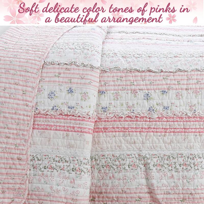 Porch & Den Gwinnett Chic Lace Quilt Bedding Set