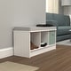 preview thumbnail 1 of 21, Porch & Den Southbrook 3-cube Storage Bench w/ Grey Cushion
