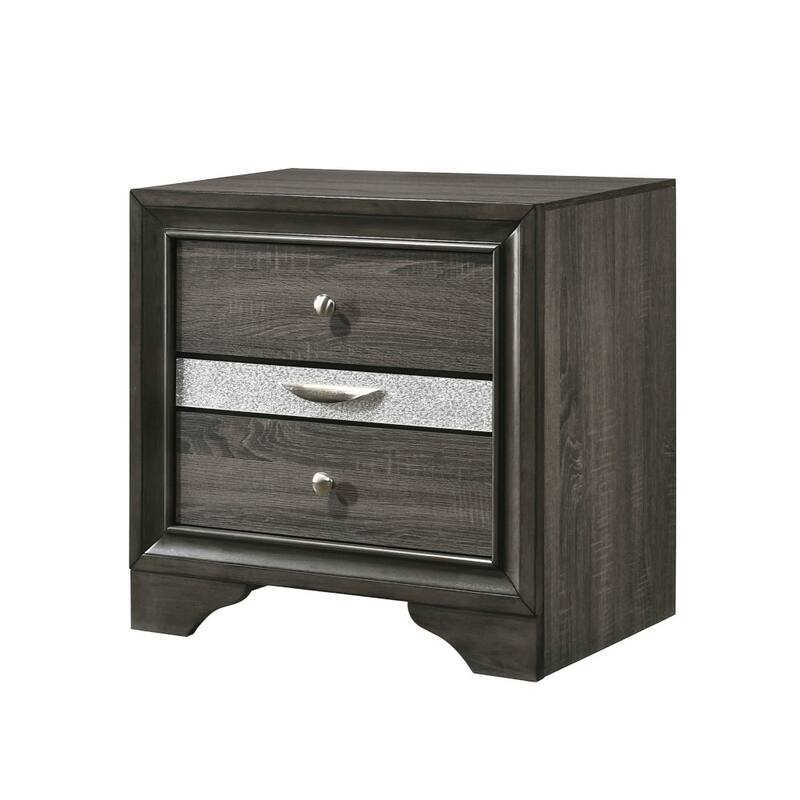 Stylish Nightstand with Multiple Drawers and Jewelry Storage - Gray
