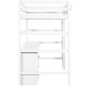 preview thumbnail 15 of 14, White Twin Size Solid Wood Loft Bed with Desk, Blackboard, and Storage