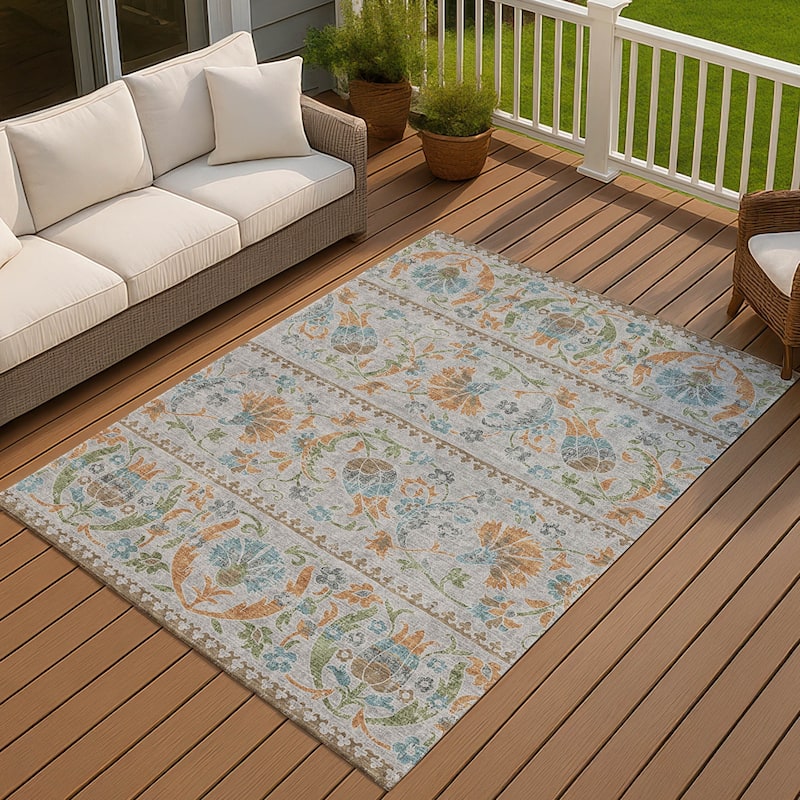 Machine Washable Indoor/ Outdoor Global Alix Chantille Rug