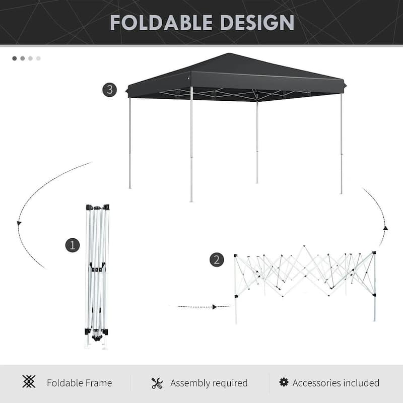 13' x 13' Pop Up Canopy Tent, Instant Sun Shelter,Height Adjustable