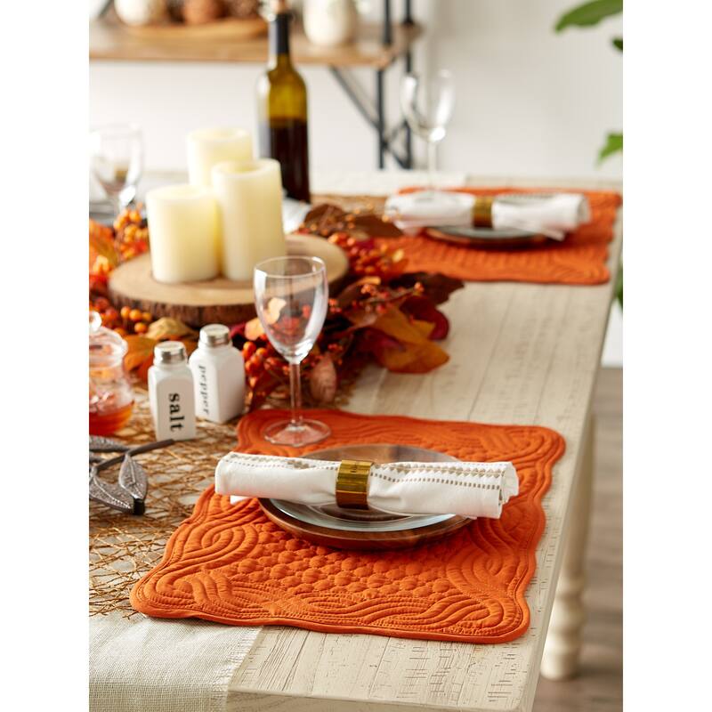 DII French Blue Quilted Farmhouse Placemat (Set of 6) On Sale Bed