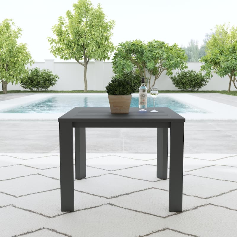 Homestyles Grayton Outdoor Dining Table - 38" x 29" x 38" - Grey