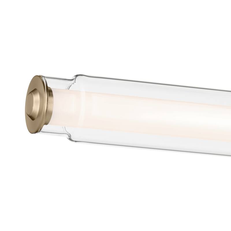 Kichler Lighting Laurene 26.5" Linear Bath Bar Medium LED with Clear Glass in Champagne Bronze
