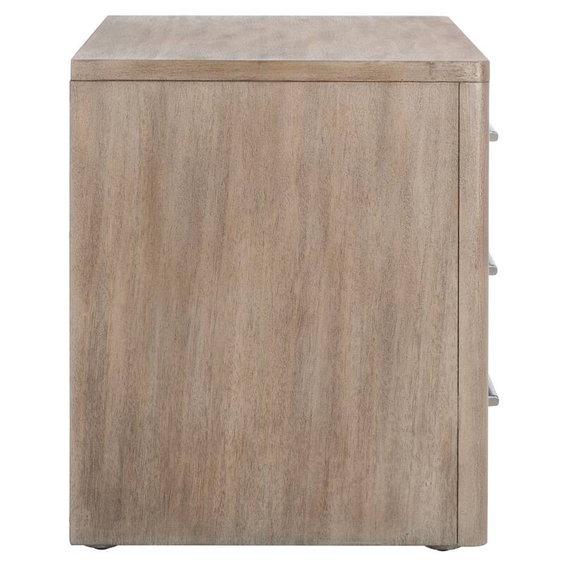 SAFAVIEH Couture Rolfke 3-Drawer Wood Nightstand