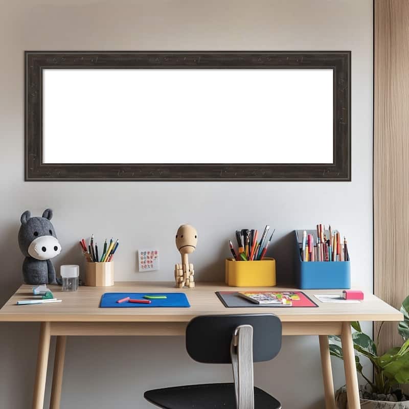 Amanti Art Shipwreck Black Narrow Framed Dry Erase Magnetic Board