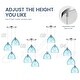 preview thumbnail 6 of 7, 3-Light Cluster Pendant Light, Pendant Light, Blue/Clear Glass
