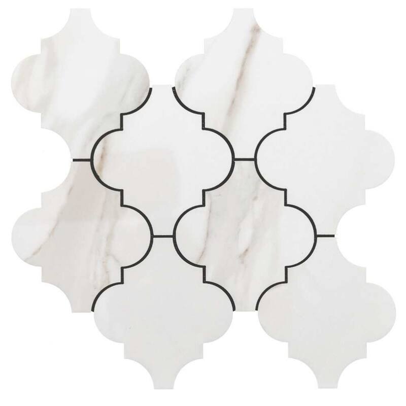 The Tile Life Stately Arabesque 11x12 Porcelain Floor, Wall & Backsplash Tile
