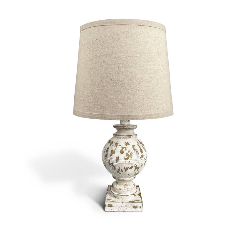 19'' White Table Lamp Set