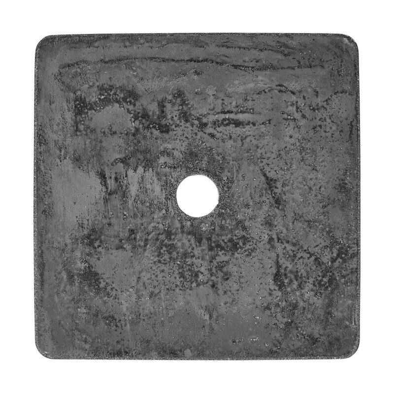 Thun 15" Square Concrete Vessel Bathroom Sink In Dark Grey - 15.2" x 15.2" 5.35"