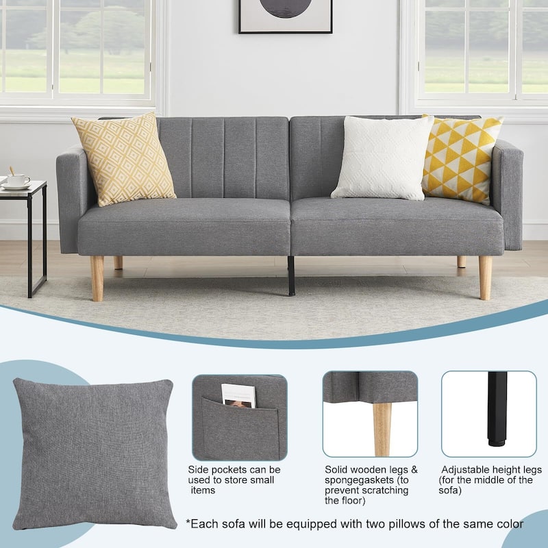 Convertible Futon Sofa Bed, Loveseat Sofa