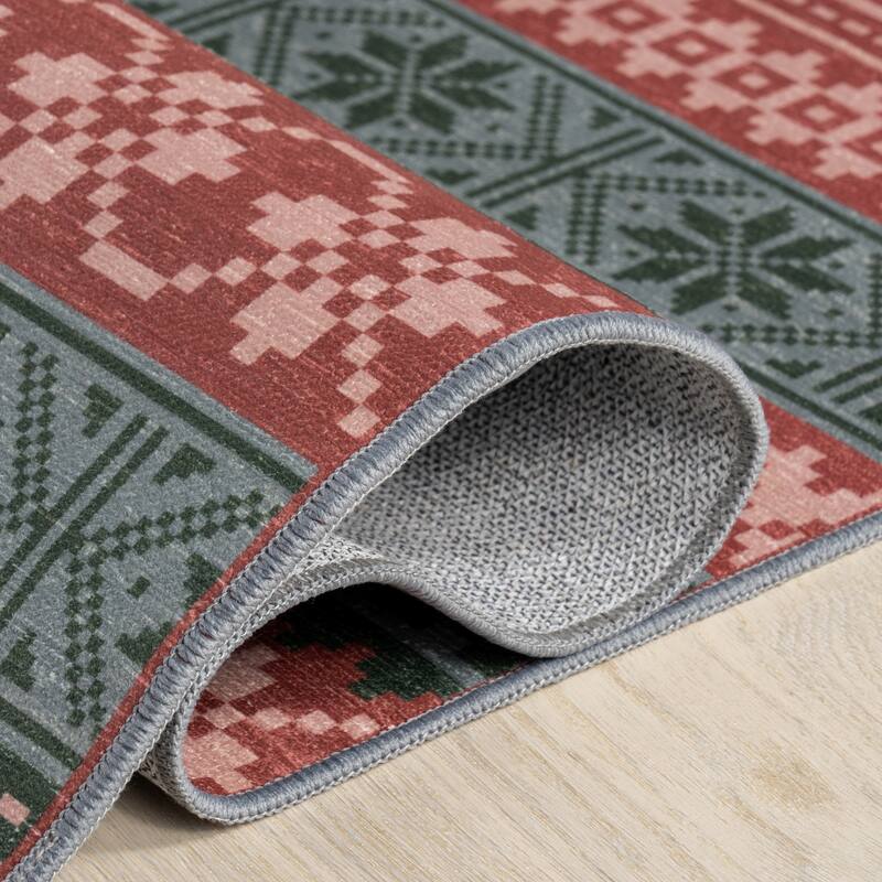 Nuloom Ellasandra SplashGuard Graphic Machine Washable Area Rug