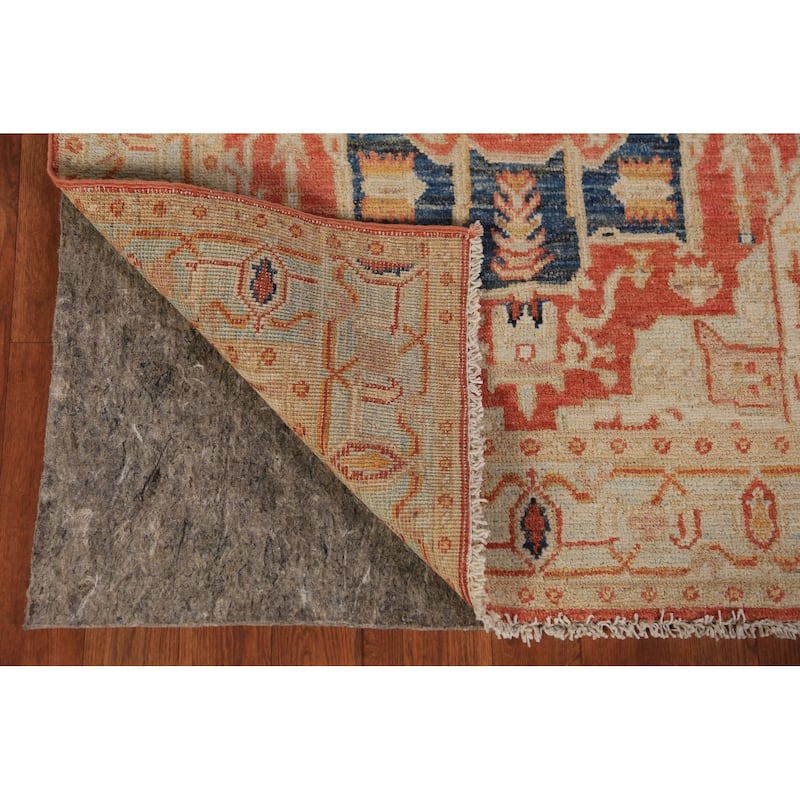 Vegetable Dye Heriz Serapi Oriental Accent Rug Handmade Wool Carpet - 3'1"x 4'1"