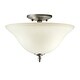 preview thumbnail 2 of 1, Forte Lighting 2 Light 13" Wide Semi-Flush Bowl Ceiling Fixture with