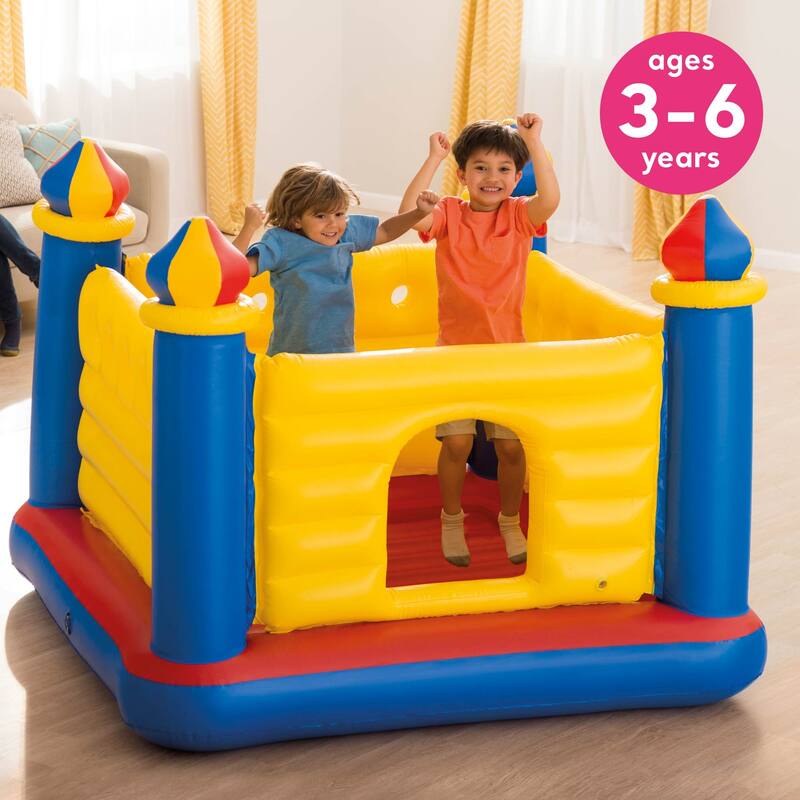 Intex Inflatable Colorful Jump-O-Lene Castle Bounce House, for 2 Kids Ages 3-6 - 26