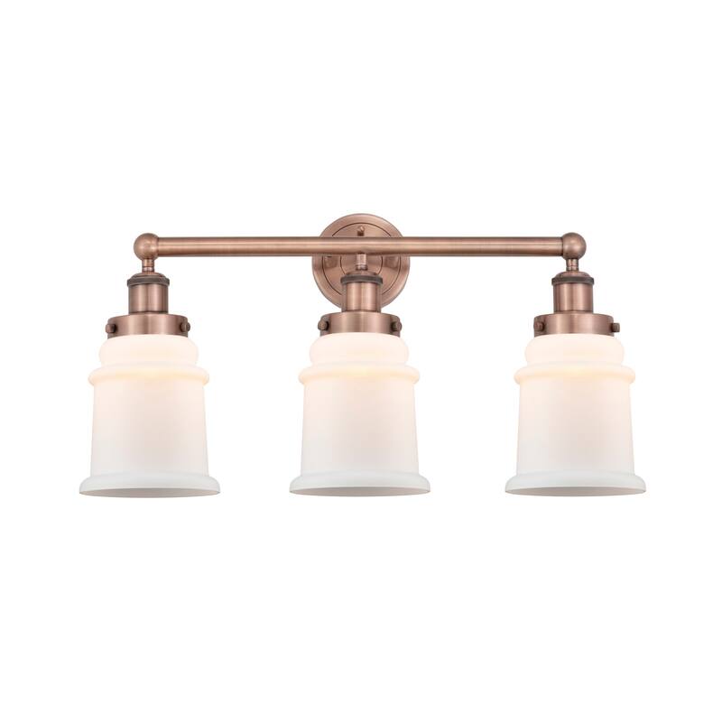 Innovations Lighting 616-3W-13-24 Canton Vanity Canton 3 Light 24" - Antique Copper / Matte White