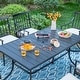 preview thumbnail 25 of 38, MAISON ARTS 7-Piece Patio Dining Set Steel Panel Table & 6 Dining Arm Chairs