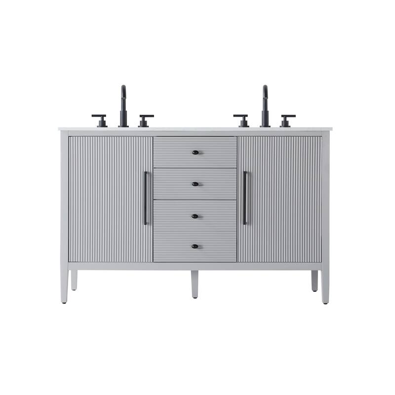 Elegant Lighting VF29654D Blakely 54" Free Standing Double Basin - Gray