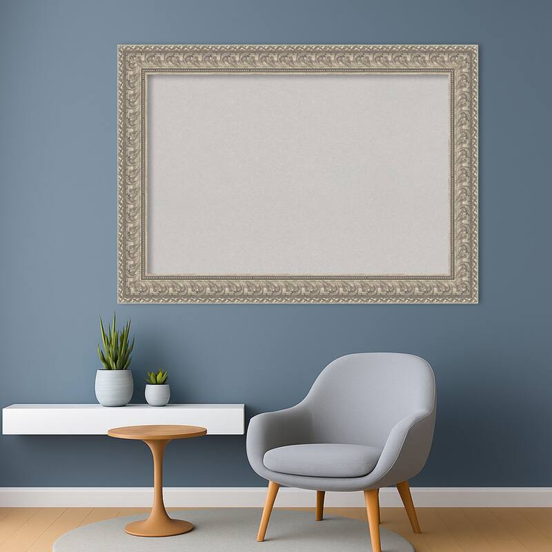Sydney Silver Framed Cork Board - Bulletin Board, Organization Board, Pin Board