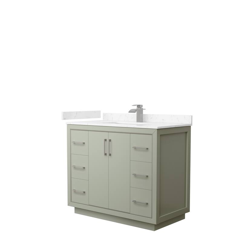 Icon Single Vanity Set, Cultured Marble Top, No Mirror
