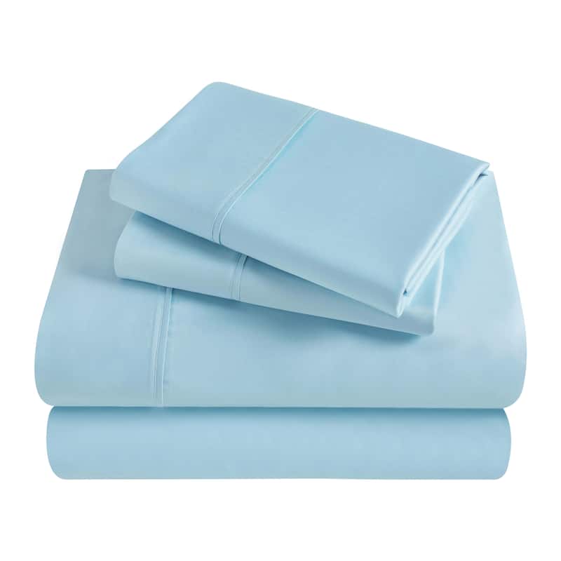 Superior Egyptian Cotton 300 Thread Count Solid Deep Pocket Sheet Set
