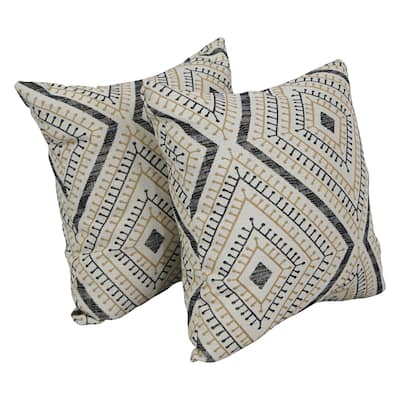 Blazing Needles 17-inch Square Throw Pillows (Set of 2)